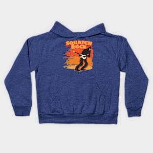 Sasquatch Guitarist Squatch Rock Bigfoot Guitar Player Kids Hoodie